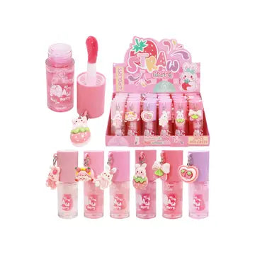 Strawberry Charm Shimmery Lip Gloss