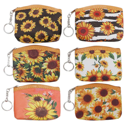 Sunflower Zipper Coin Purse