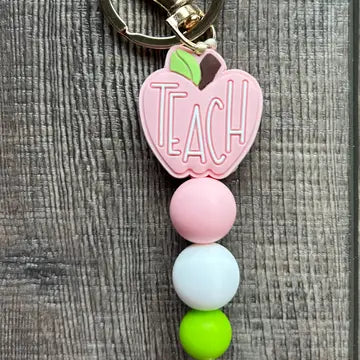 Teacher Bead Keychain Bag Charm