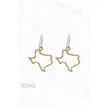 Texas Map Earrings