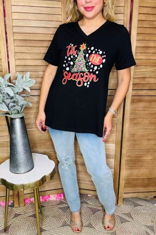Tis The Season Christmas Tree SS Tee
