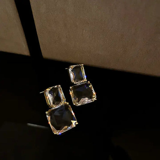 Transparent Cube Earrings