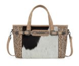 Trinity Ranch Hair On Tooled Tote Crossbody