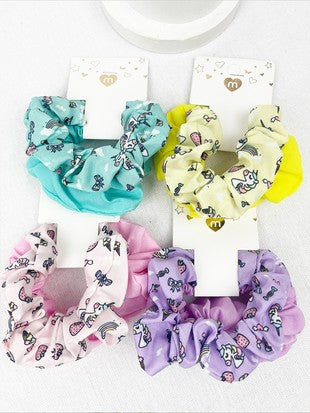 Unicorn Printed Scrunchie Set