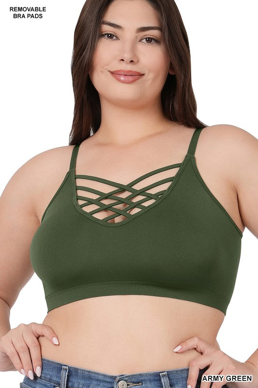 V Lattice Bralette Curvy