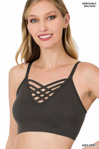 V Lattice Bralette Misses