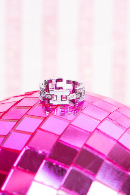 Viola Chain Link Ring