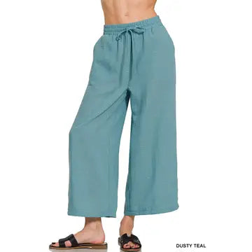 Wide Leg Pants W/ Pockets
