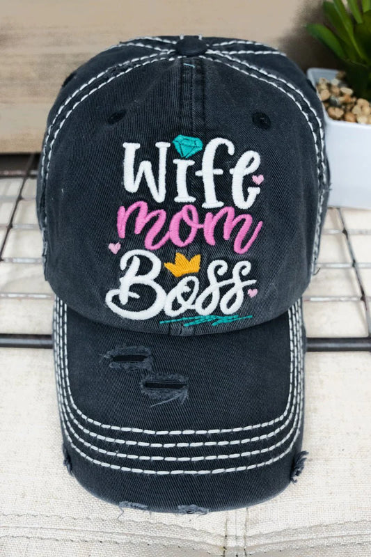 Wife Mom Boss Cap