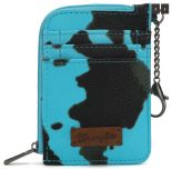 Wrangler Cow Print Mini Zip Card