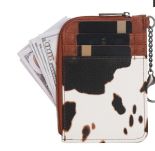 Wrangler Cow Print Mini Zip Card
