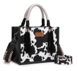 Wrangler Cow Print Tote Crossbody