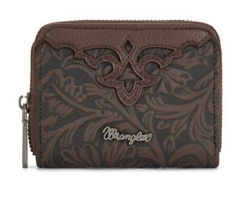 Wrangler Tooled Zip-Around Wallet
