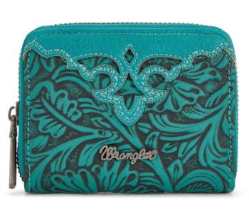 Wrangler Tooled Zip-Around Wallet