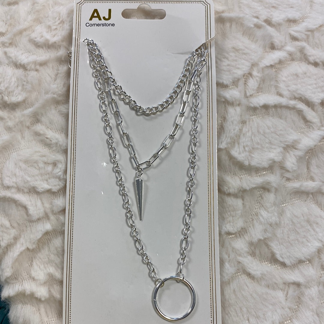 Lg Chain Circle Necklace