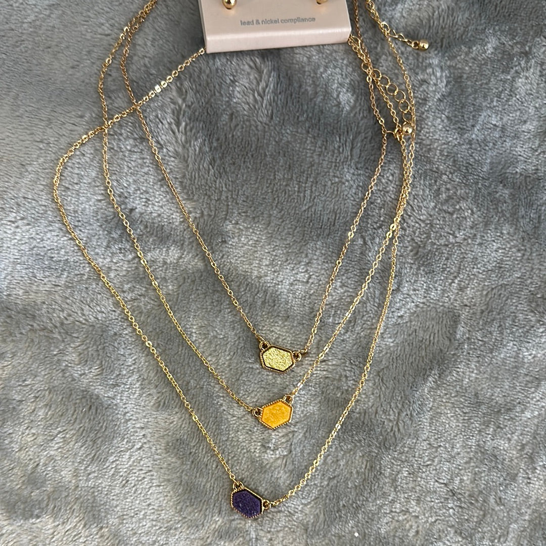 Druzy Small Necklace Set