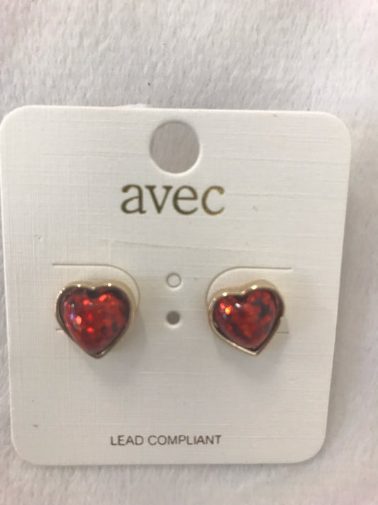 Flaked Hearts Earrings