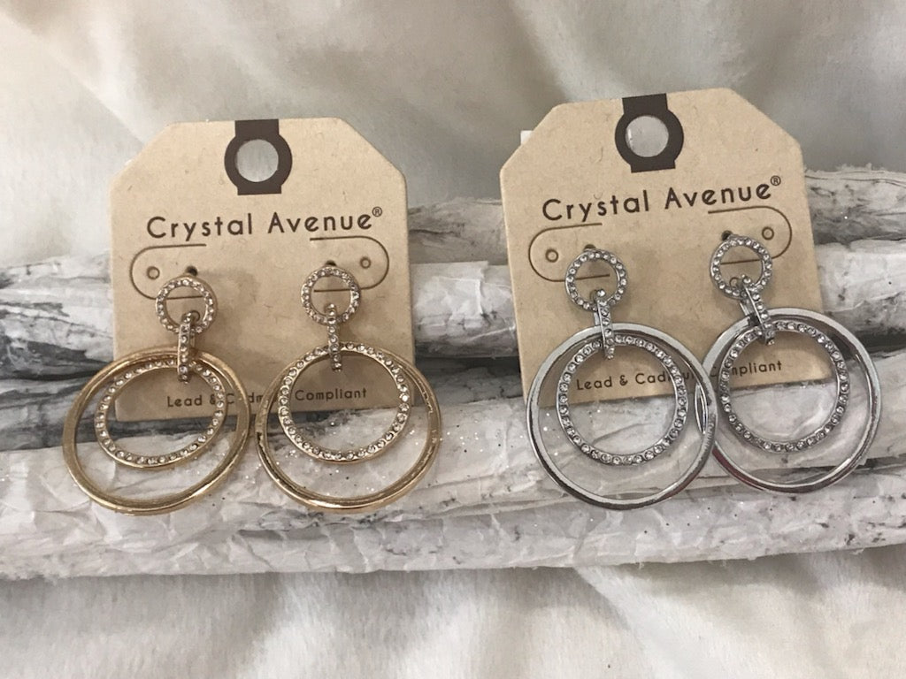 Crystal Circle Dangles