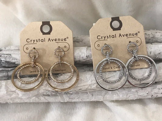 Crystal Circle Dangles