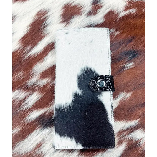 Cowhide Checkbook Cover