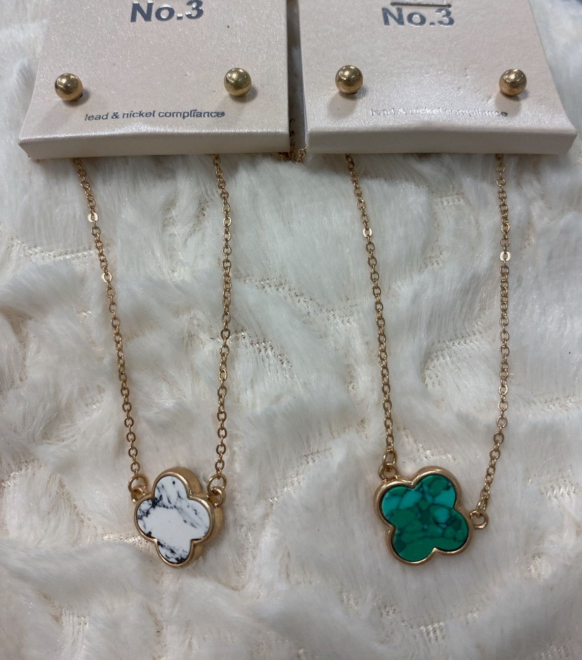 Clover Necklace & Earring Set