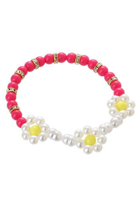 Pearl Flower Beaded Bracelet