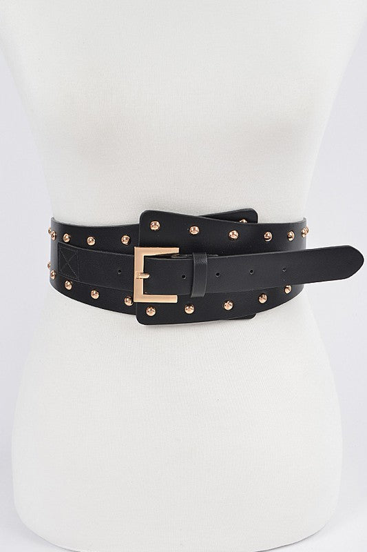 Studded Wide Waist Belt