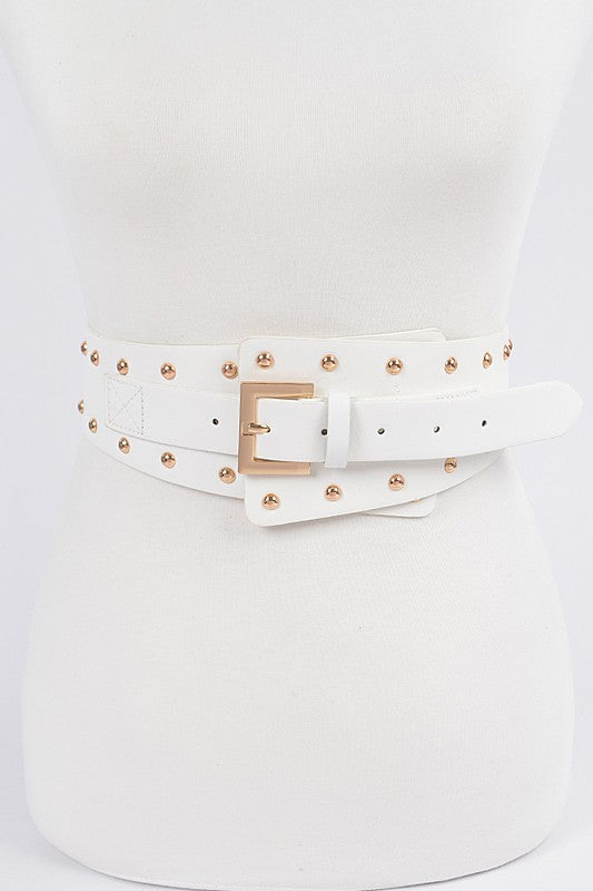 Studded Wide Waist Belt