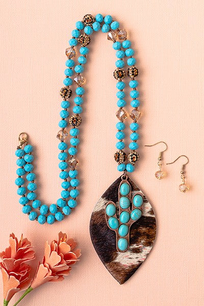 Turquoise Cactus Necklace